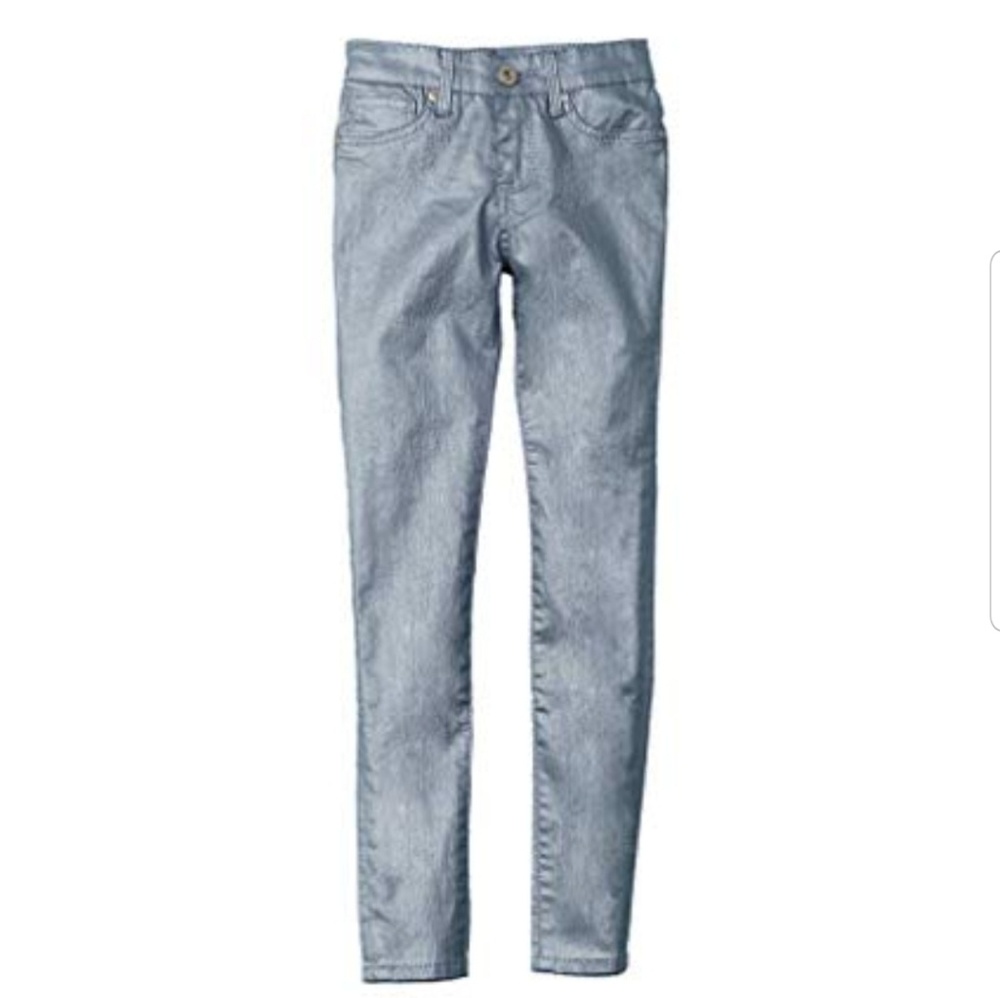 AG Adriano Goldschmied Metallic Twiggy Sleek Jeans